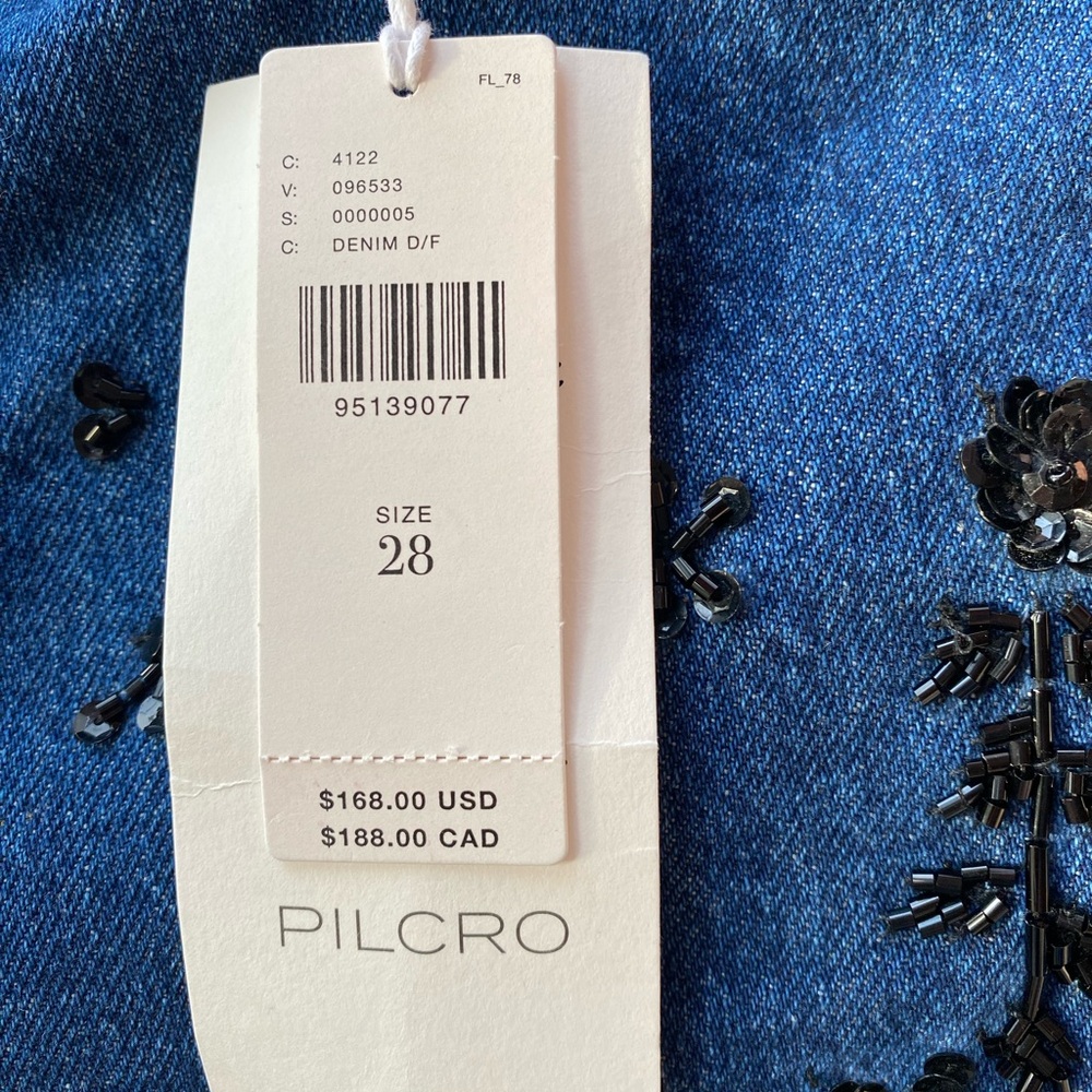 The Annie High-Rise Straight-Leg Jeans by Pilcro: Embellished Edition, size 28 - Picture 5 of 5